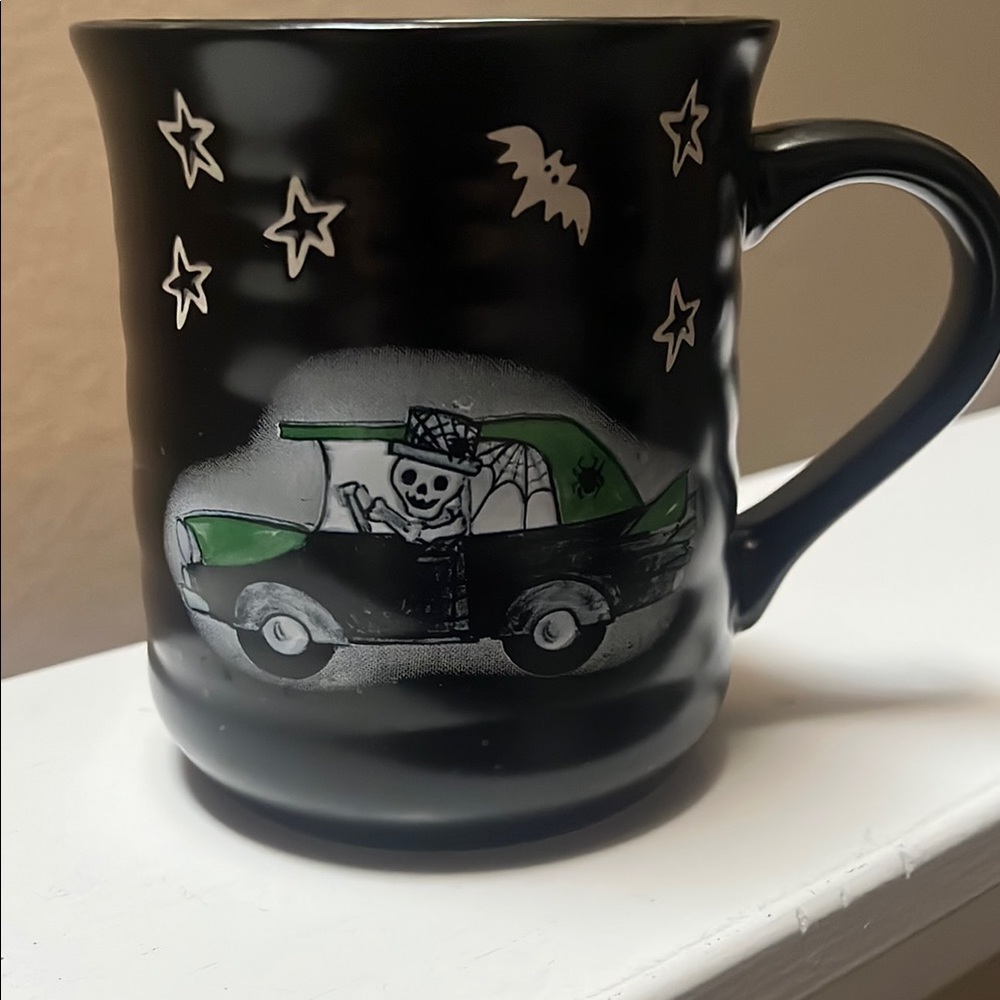 Halloween Skeleton Mug with Stars